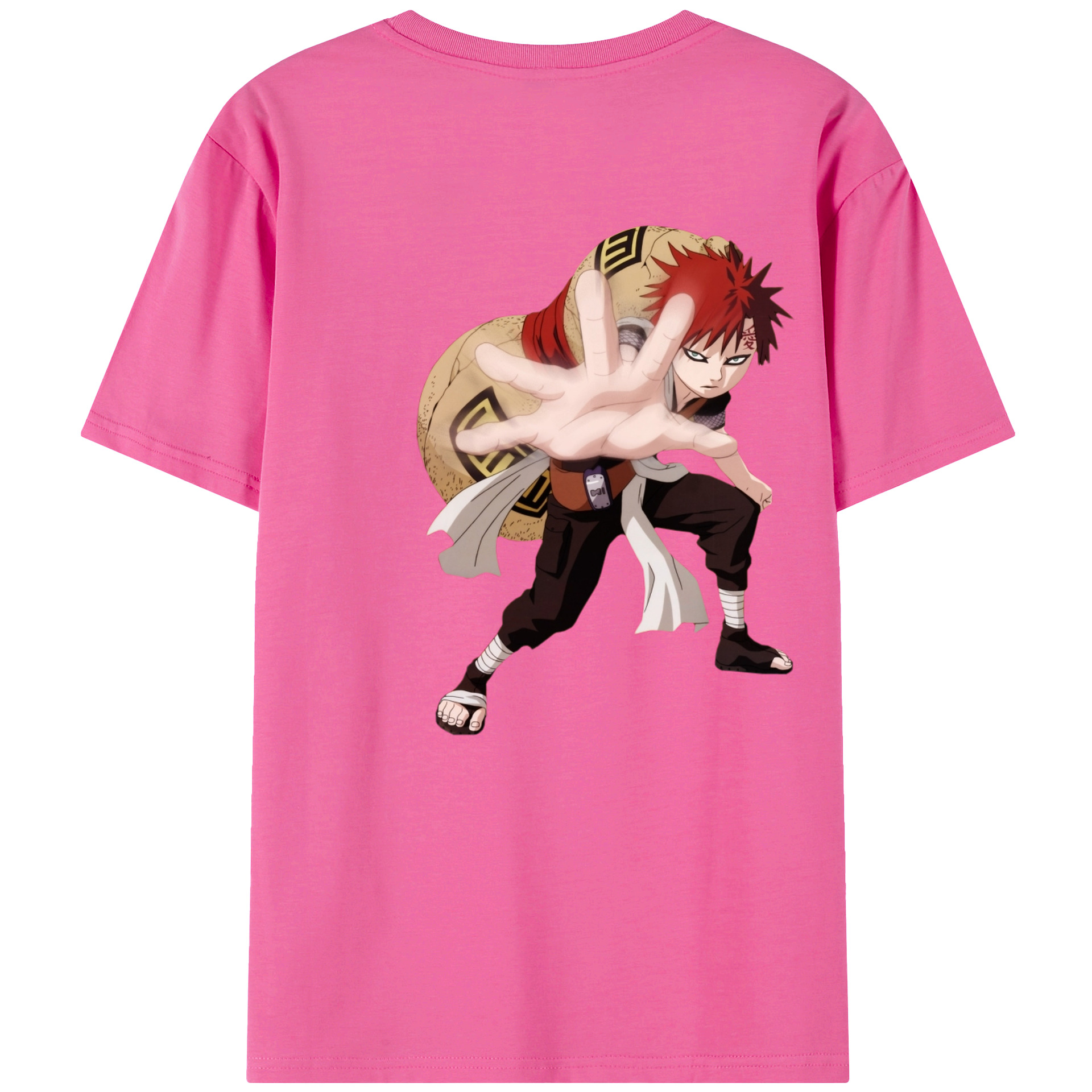 （画像用） NARUTO -ナルト- ガアラ Gaara レディース半袖Tシャツ(バックプリント)